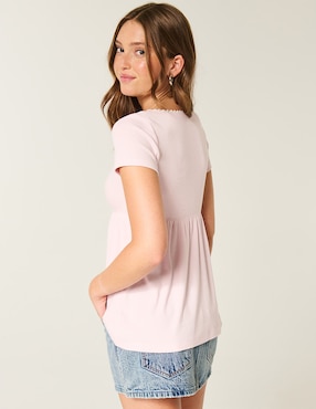 Blusa Hollister manga corta para mujer