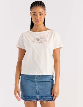 Playera manga corta Hollister cuello redondo para mujer