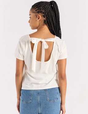 Playera manga corta Hollister cuello redondo para mujer