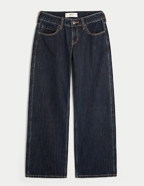 Jeans baggy Hollister Ki355-5569-275 corte cadera para mujer