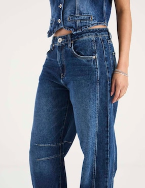 Jeans relaxed barrel Sexy Jeans corte cintura alta para mujer