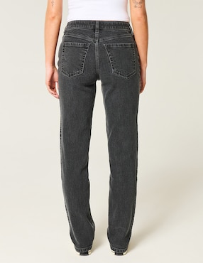 Jeans straight Hollister Ki355-5288-977 corte cintura para mujer