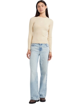 Top Guess Jeans cuello redondo escote regular