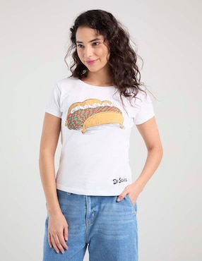 Playera manga corta The Grinch cuello redondo para mujer