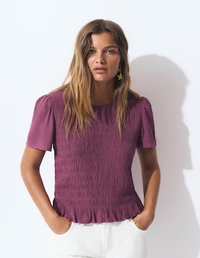 Blusa Brownie manga corta para mujer