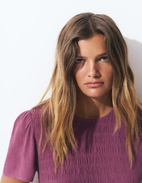 Blusa Brownie manga corta para mujer