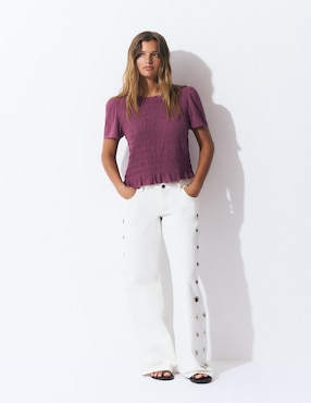 Blusa Brownie manga corta para mujer