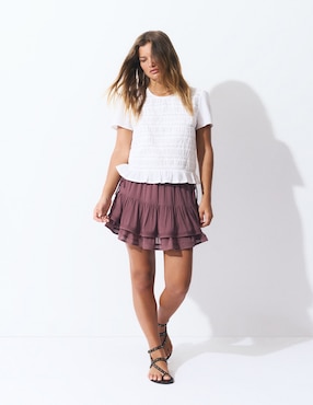 Blusa Brownie manga corta para mujer