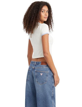 Playera manga corta Guess Jeans cuello redondo para mujer