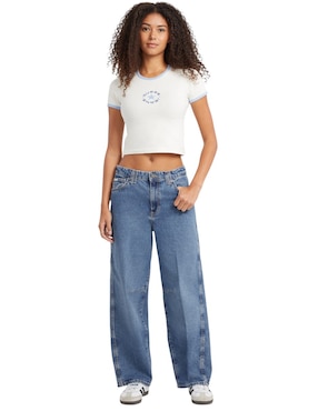Playera manga corta Guess Jeans cuello redondo para mujer