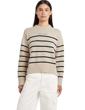 Suéter Guess Jeans cuello redondo para mujer