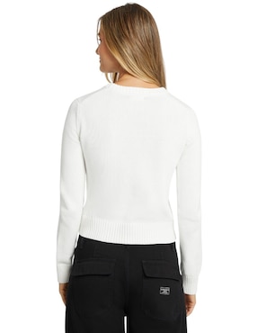 Suéter guess jeans cuello redondo para mujer