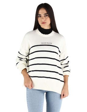 Suéter Guess Jeans cuello redondo para mujer