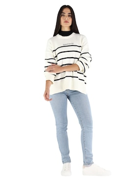 Suéter Guess Jeans cuello redondo para mujer