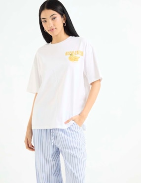 Playera manga corta That's It cuello redondo para mujer