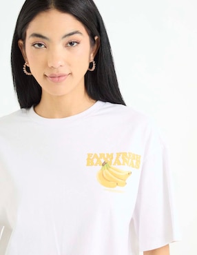 Playera manga corta That's It cuello redondo para mujer