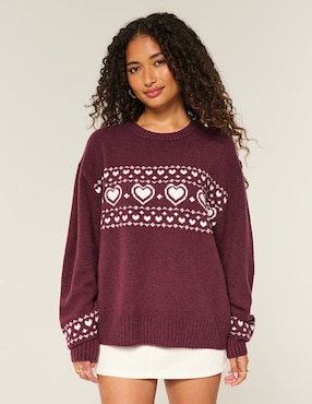 Suéter Hollister cuello redondo para mujer