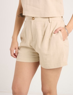 Short Coffee Bean de algodón para mujer