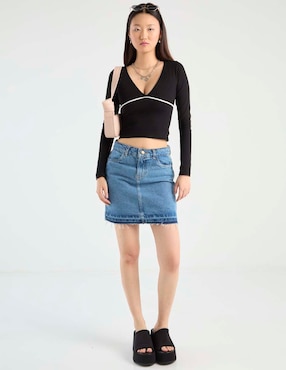 Blusa 47St manga larga para mujer