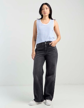 Jeans relaxed straight Hollister para mujer
