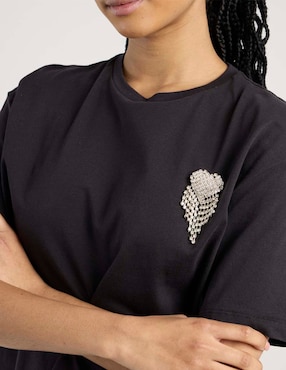 Playera manga corta Only cuello redondo para mujer