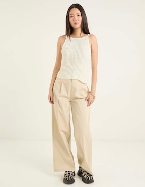 Top Only cuello redondo tirante delgado