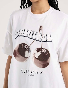 Playera manga al codo Only Onlcarrie cuello redondo para mujer