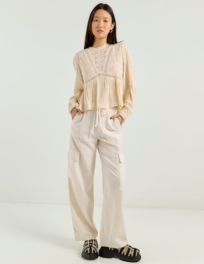Blusa American Eagle manga larga para mujer