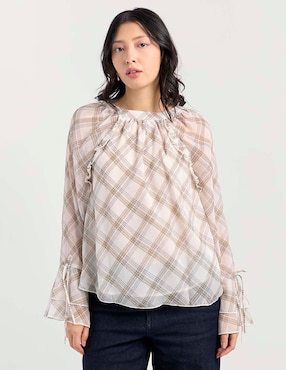 Blusa American Eagle manga larga para mujer