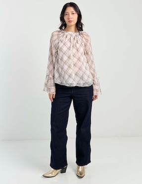 Blusa American Eagle manga larga para mujer