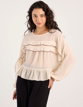 Blusa American Eagle manga larga para mujer