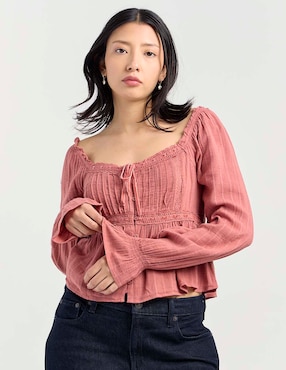 Blusa American Eagle manga larga para mujer