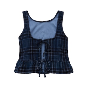 Top American Eagle cuello redondo escote espalda abierta tirante ancho