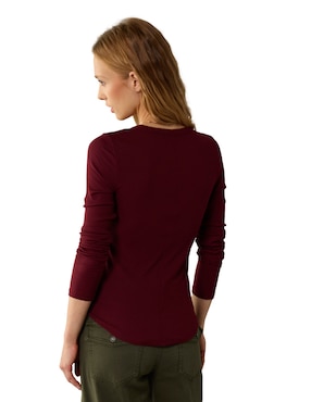 Playera manga 3/4 American Eagle cuello redondo para mujer
