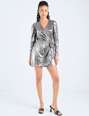 Vestido mini de fiesta Biography escote V