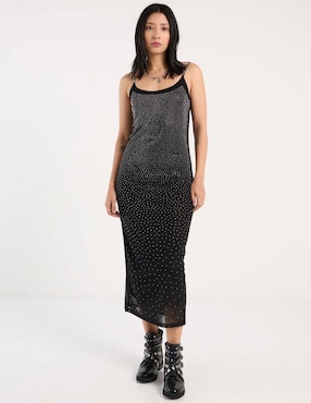 Vestido midi de fiesta Biography escote redondo