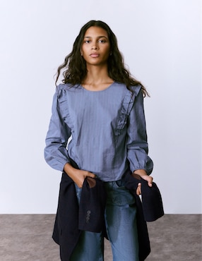 Blusa Brownie manga larga para mujer