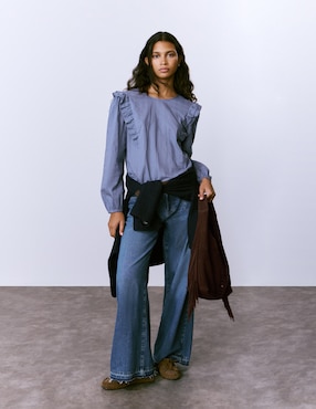 Blusa Brownie manga larga para mujer