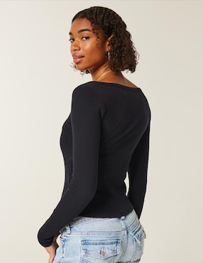 Blusa Hollister manga larga para mujer