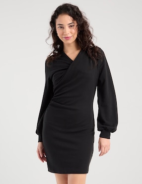 Vestido corto casual Coffee Bean para mujer