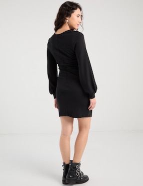 Vestido corto casual Coffee Bean para mujer