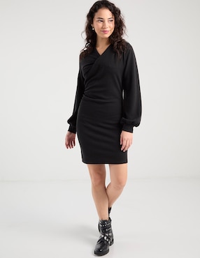 Vestido corto casual Coffee Bean para mujer