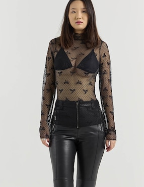 Blusa Coffee Bean manga larga para mujer
