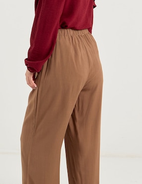 Pantalón relaxed Coffee Bean wide leg para mujer