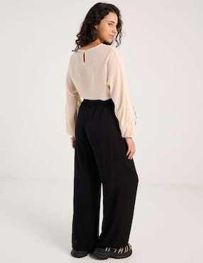 Pantalón Coffee Bean wide leg para mujer