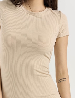 Vestido corto casual Coffee Bean para mujer