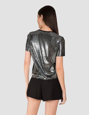 Playera manga corta Tattoo cuello redondo para mujer