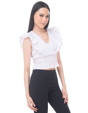 Blusa cintura smock Sarah Bustani sin manga para mujer