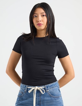 Playera manga corta That's It cuello redondo para mujer