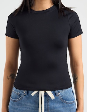 Playera manga corta That's It cuello redondo para mujer